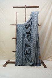 Dark Grey HBP Cotton Saree - SRDGCS2595