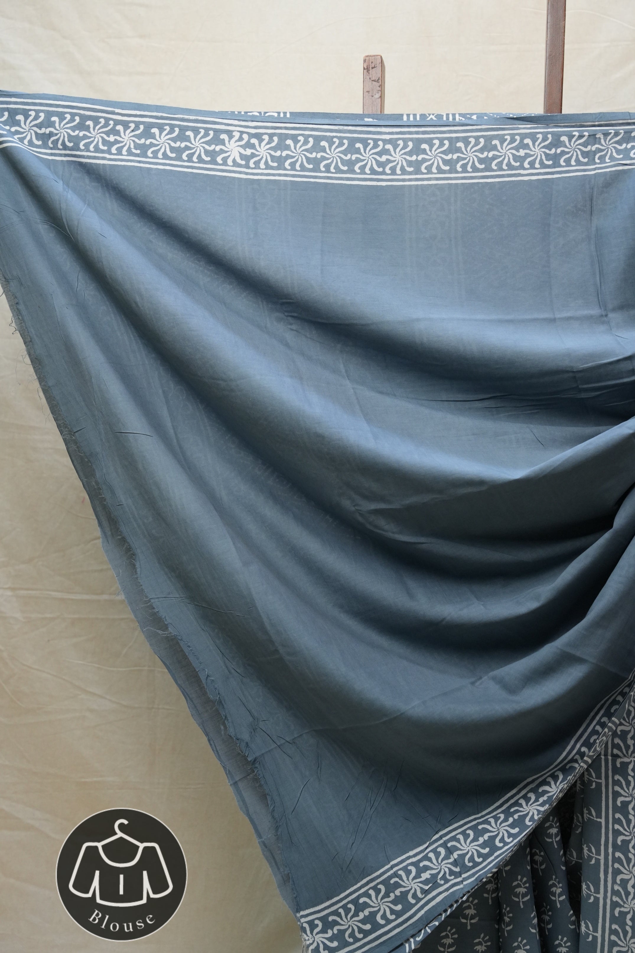 Dark Grey HBP Cotton Saree - SRDGCS2595