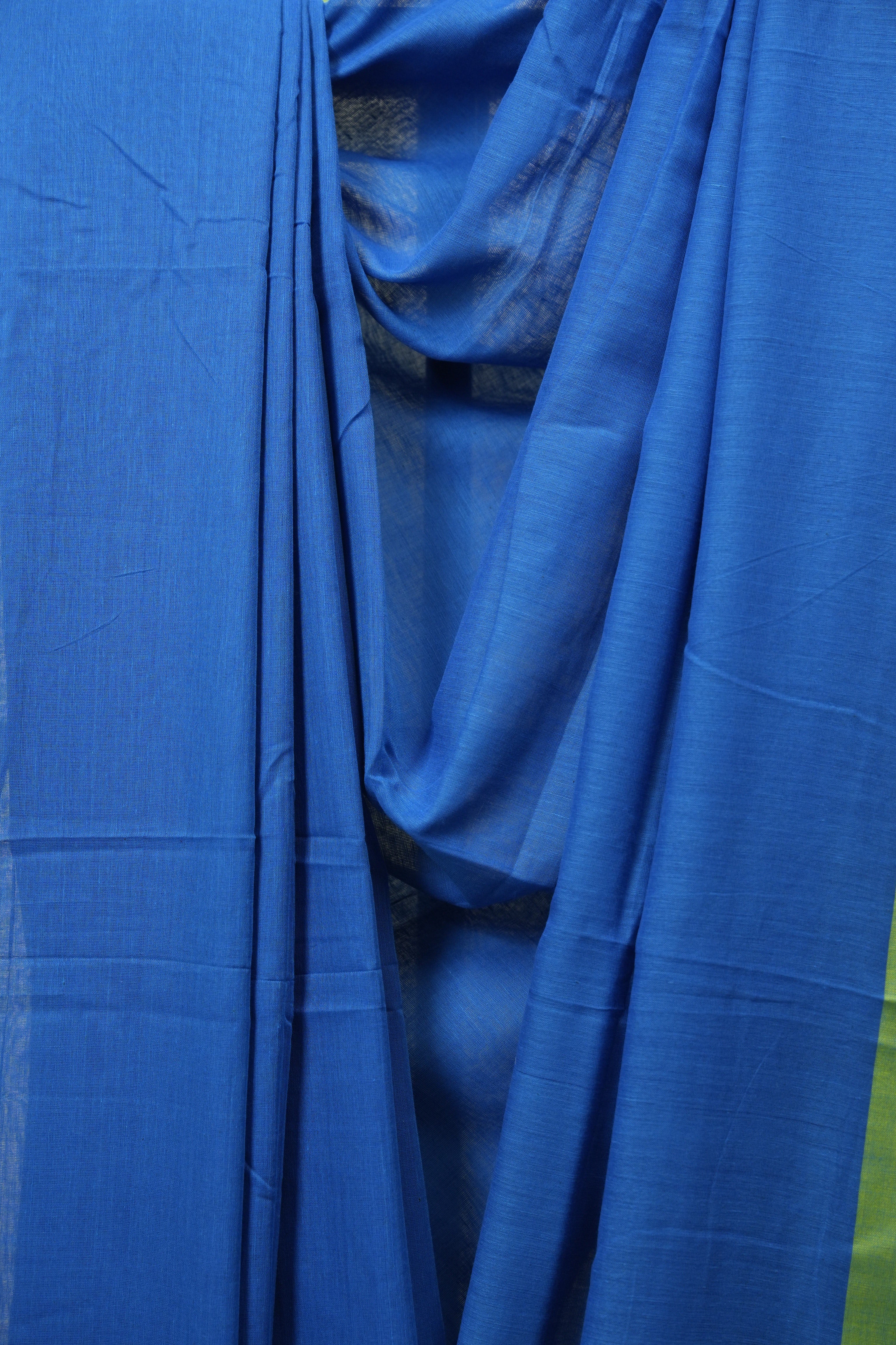 Blue Bengal Cotton Saree - SRBBCS199