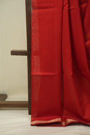 Red Maheshwari Saree- SRRMS1348