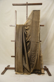 Black Gold Maheshwari Tissue Saree - SRBGMTS702