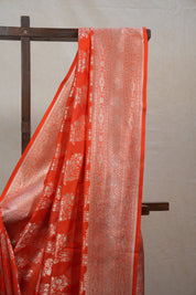 Orange Banarasi Silk Saree - SROBSS669