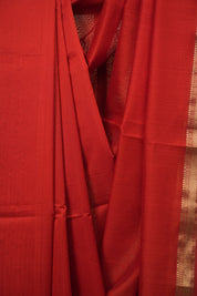 Red Maheshwari Saree- SRRMS1348