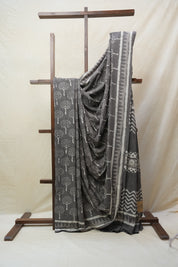 Grey HBP Cotton Saree - SRGCS2586