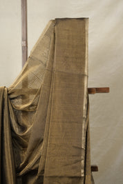 Black Gold Maheshwari Tissue Saree - SRBGMTS702