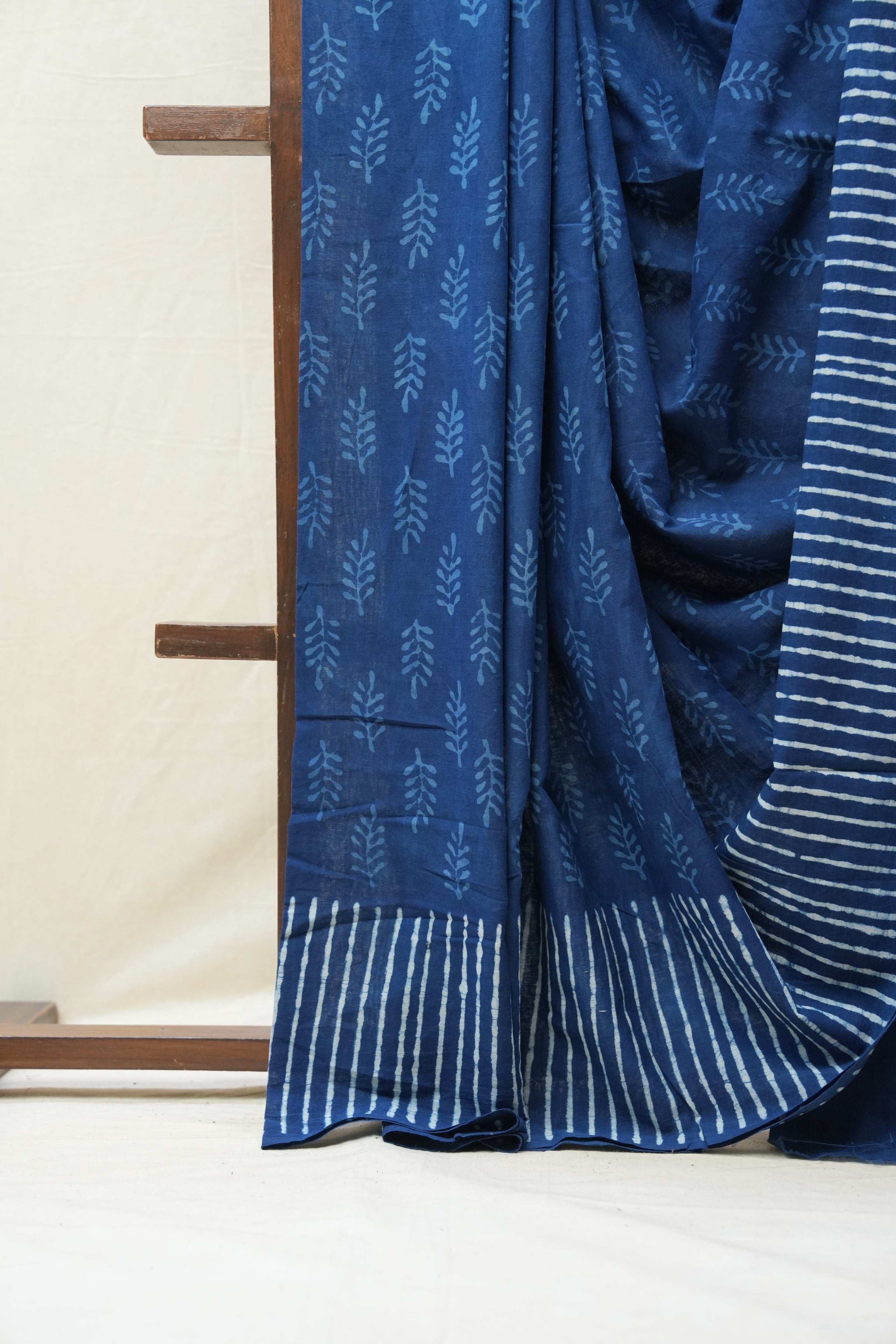 Indigo HBP Cotton Saree - SRICS2585