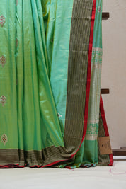 Mint Green Banarasi Silk Saree - SRMGBSS660