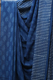 Indigo HBP Cotton Saree - SRICS2585