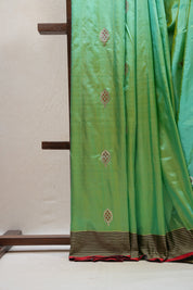 Mint Green Banarasi Silk Saree - SRMGBSS660