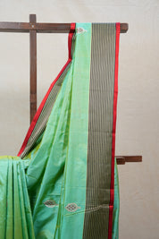 Mint Green Banarasi Silk Saree - SRMGBSS660