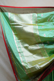 Mint Green Banarasi Silk Saree - SRMGBSS660