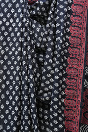 Black HBP Cotton Saree - SRBCS2609