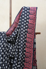 Black HBP Cotton Saree - SRBCS2609