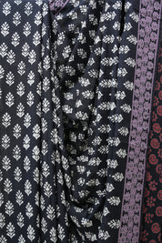 Black HBP Cotton Saree - SRBCS2611