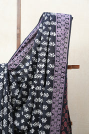 Black HBP Cotton Saree - SRBCS2611