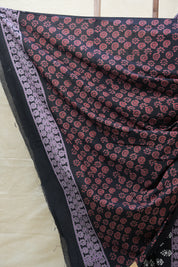 Black HBP Cotton Saree - SRBCS2611