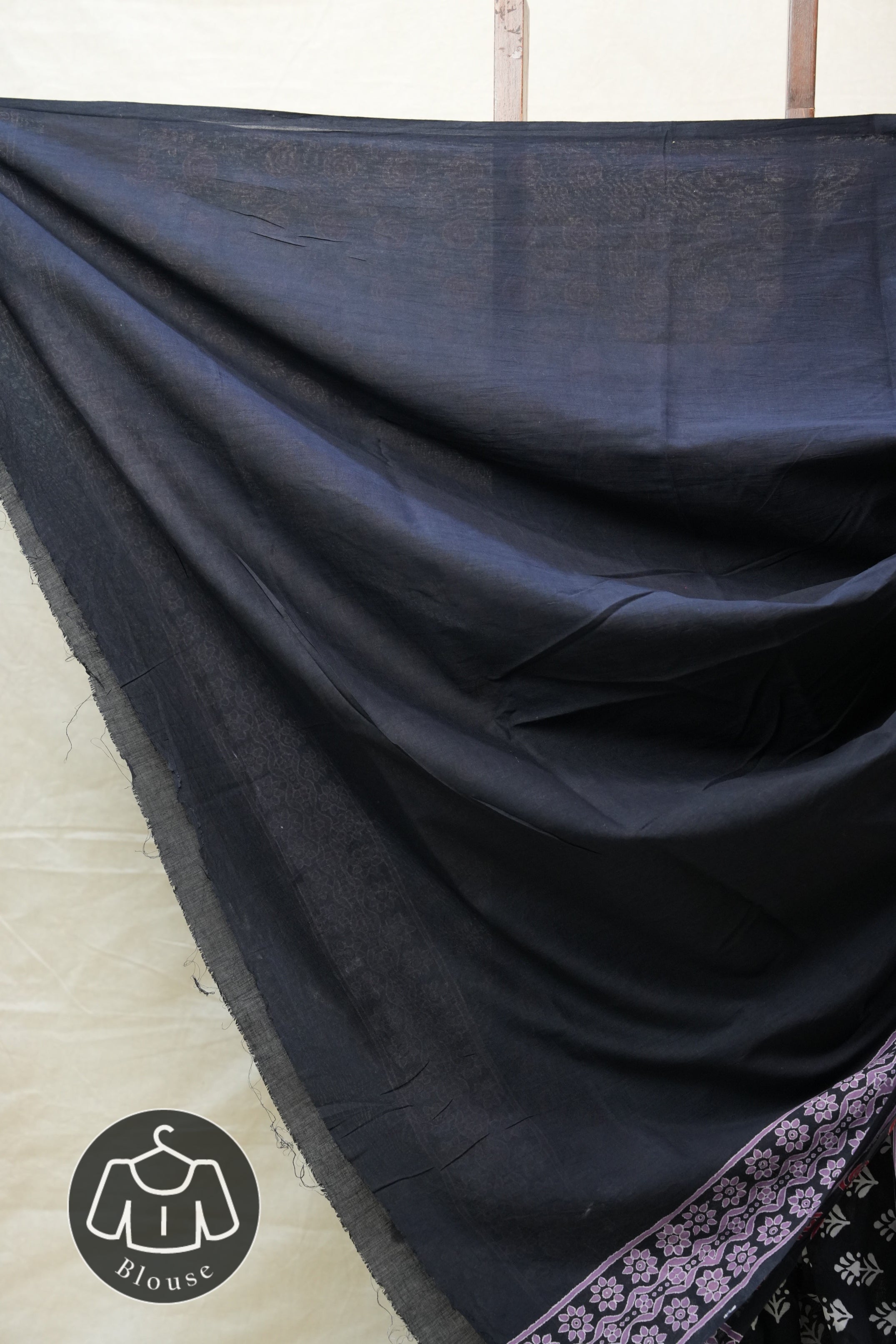 Black HBP Cotton Saree - SRBCS2611