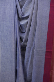 Powder Blue Bengal Cotton Saree - SRPBBCS198