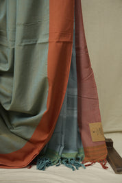 Teal Cotton Ilkal Saree - SRTCIS1075