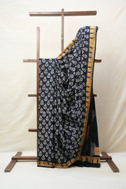 Black HBP Cotton Saree - SRBCS2715