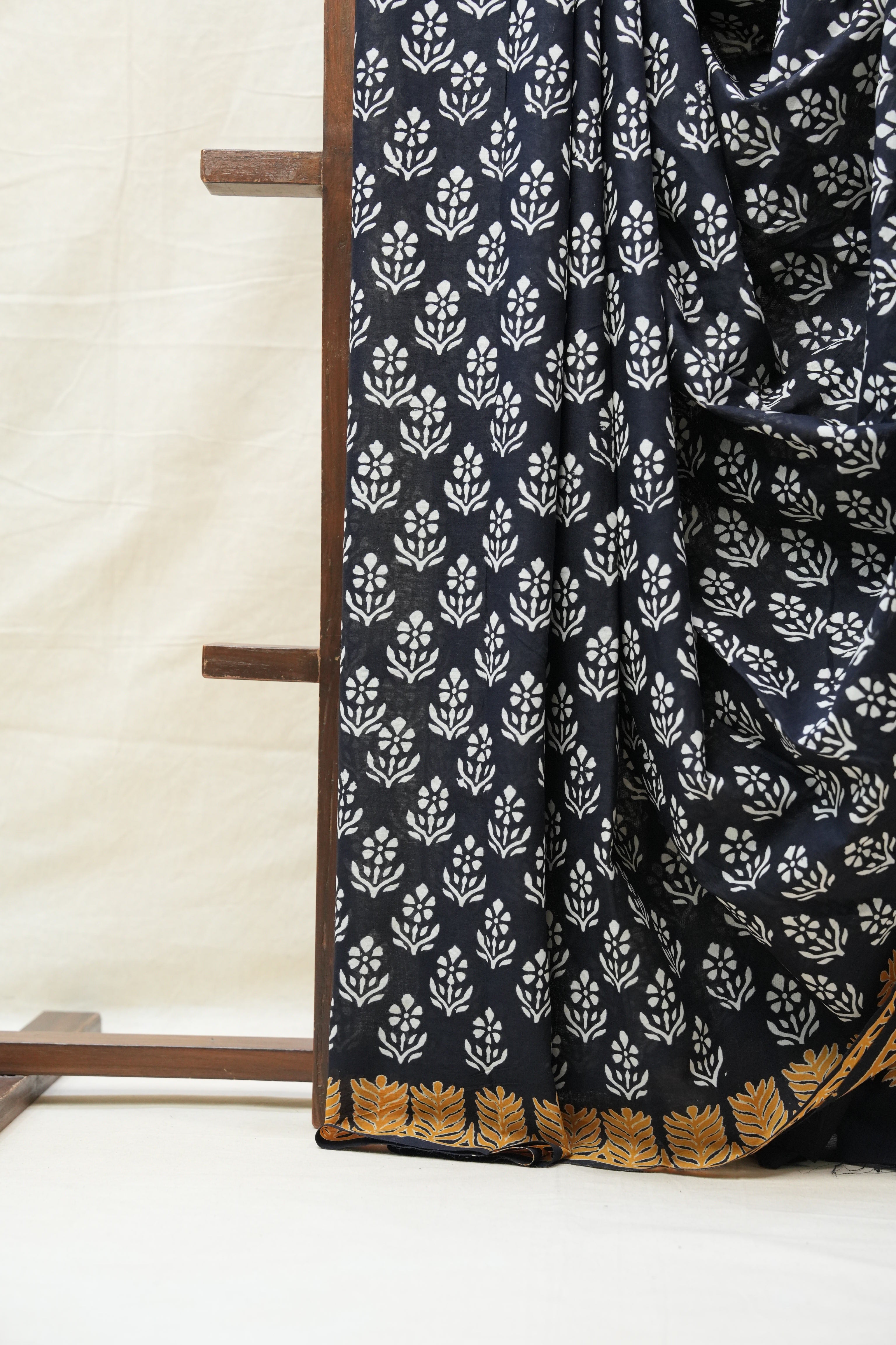 Black HBP Cotton Saree - SRBCS2715