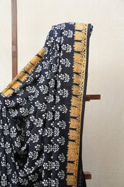 Black HBP Cotton Saree - SRBCS2715