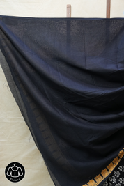 Black HBP Cotton Saree - SRBCS2715