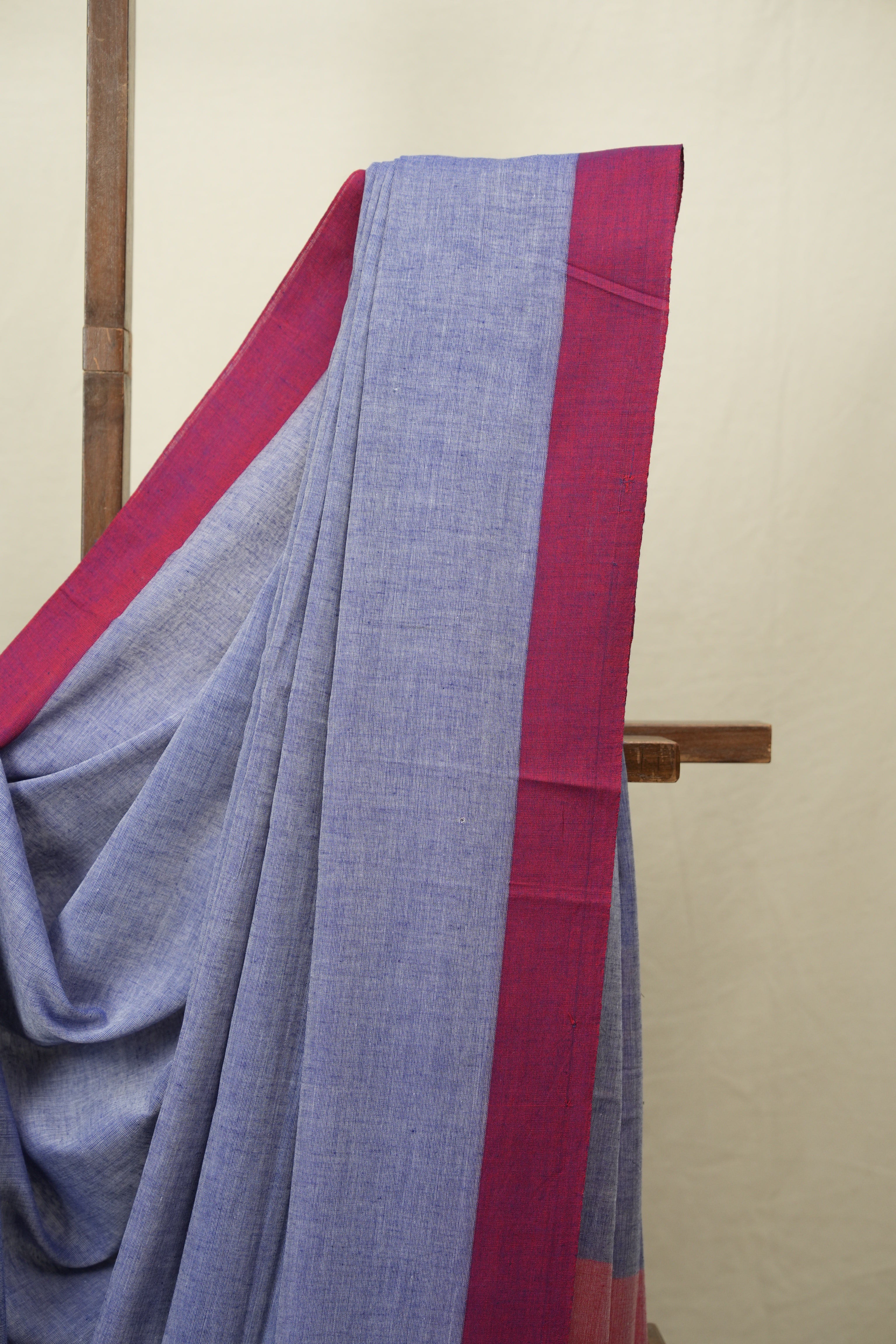 Powder Blue Bengal Cotton Saree - SRPBBCS198