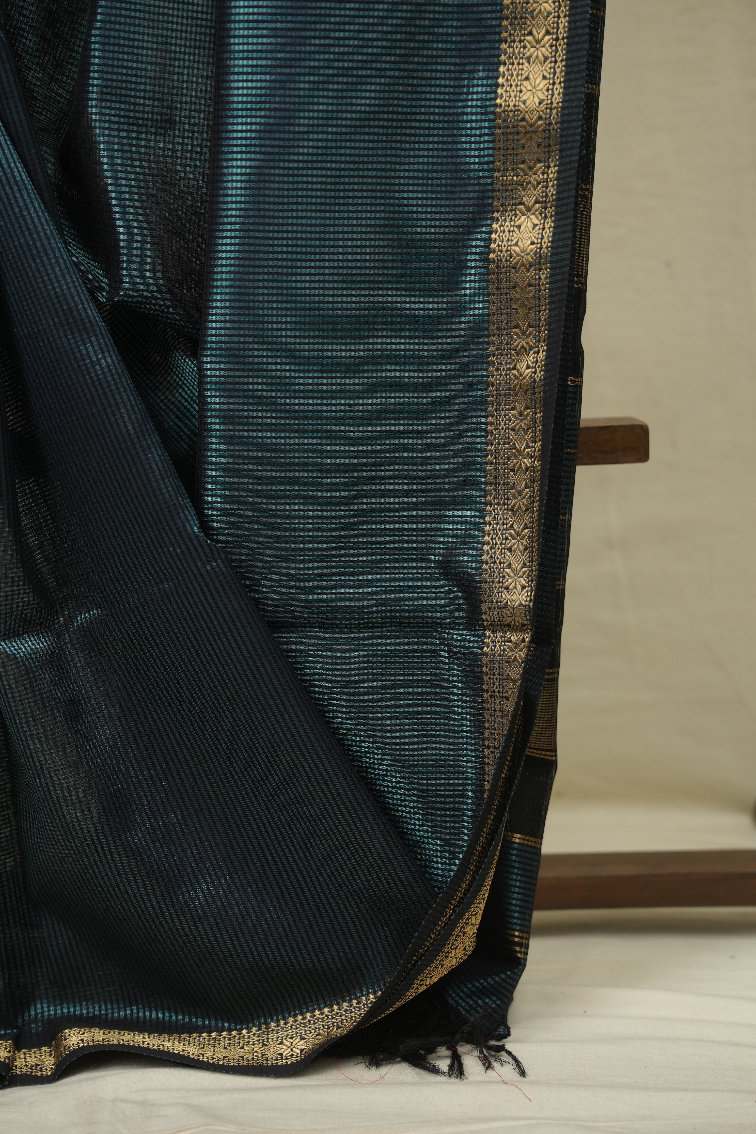 Teal Green Maheshwari Saree - SRTGMS1341
