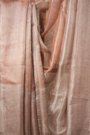 Silver Maroon Tissue Tussar Silk Saree - SRSMTTSS559
