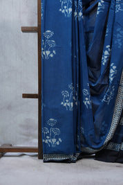 Indigo HBP Cotton Saree - SRICS2297