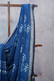 Indigo HBP Cotton Saree - SRICS2297