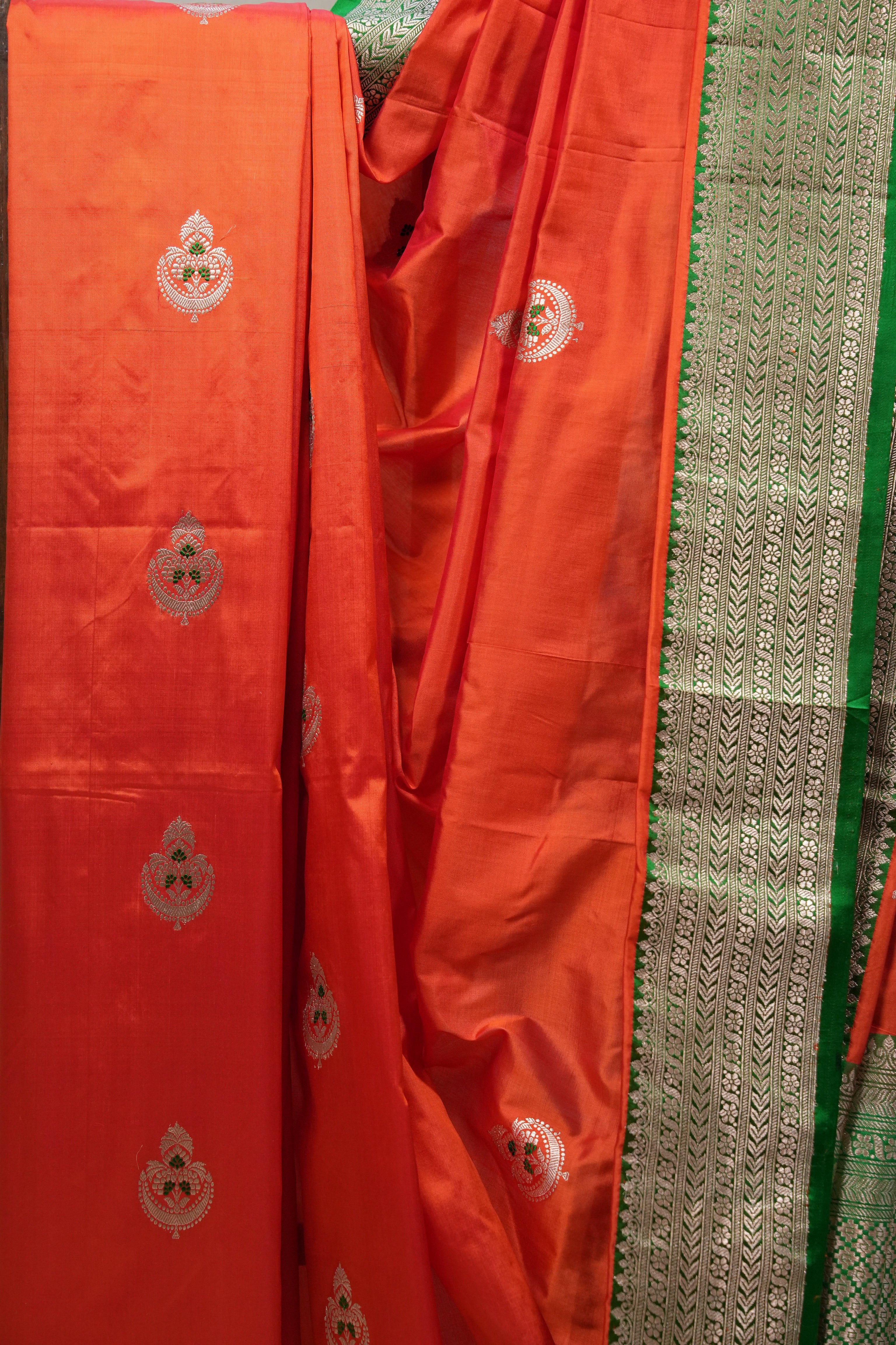 Red Banarasi Silk Saree - SRRBSS672