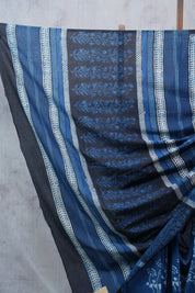 Indigo HBP Cotton Saree - SRICS2297