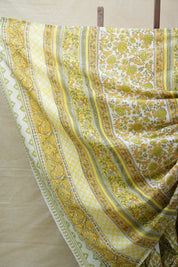 White HBP Cotton Saree - SRWCS2607