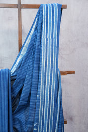 Indigo HBP Cotton Saree - SRICS2295