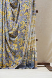 Grey HBP Cotton Saree - SRGCS2717