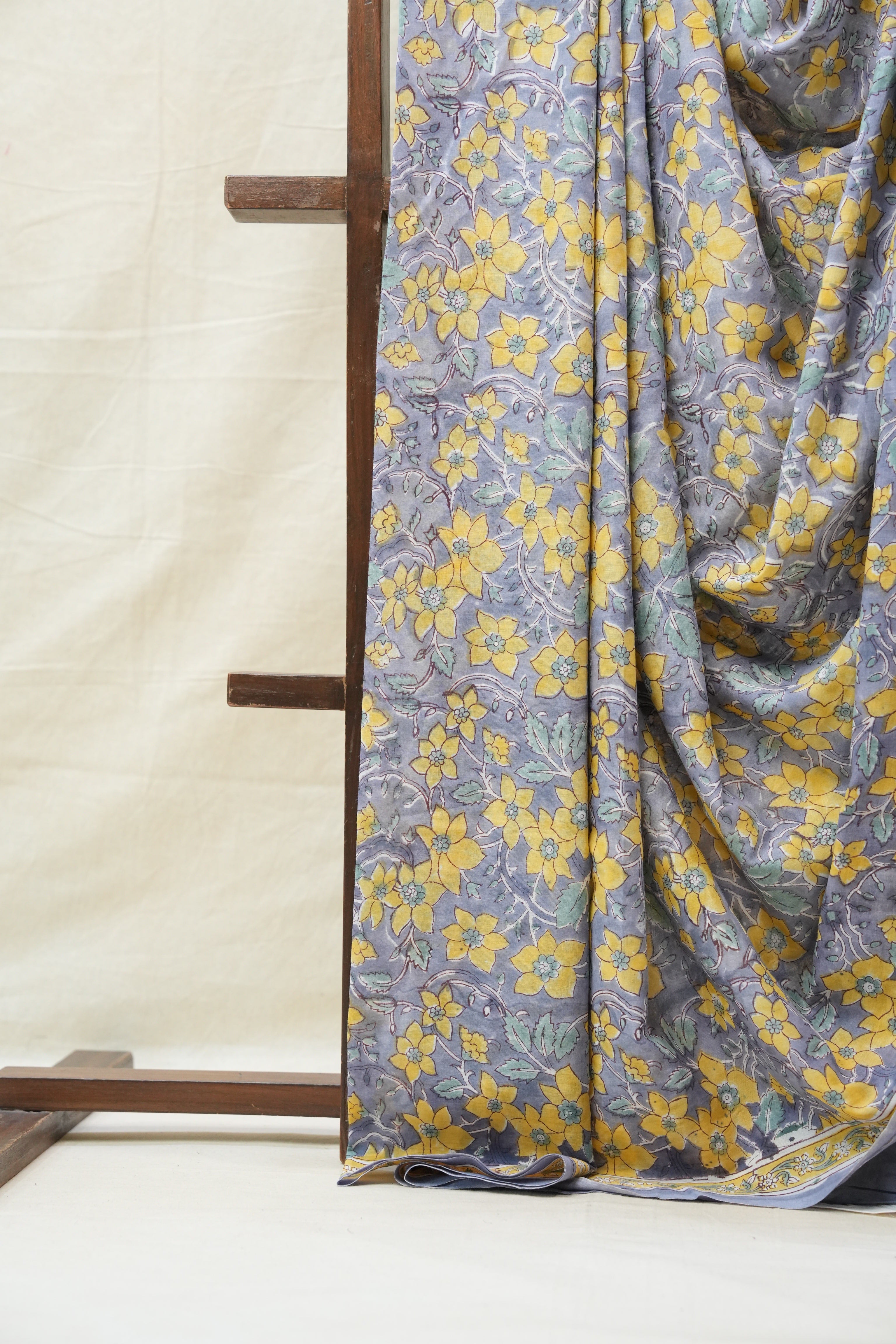 Grey HBP Cotton Saree - SRGCS2717