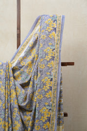 Grey HBP Cotton Saree - SRGCS2717