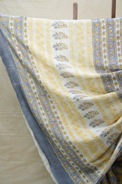 Grey HBP Cotton Saree - SRGCS2717