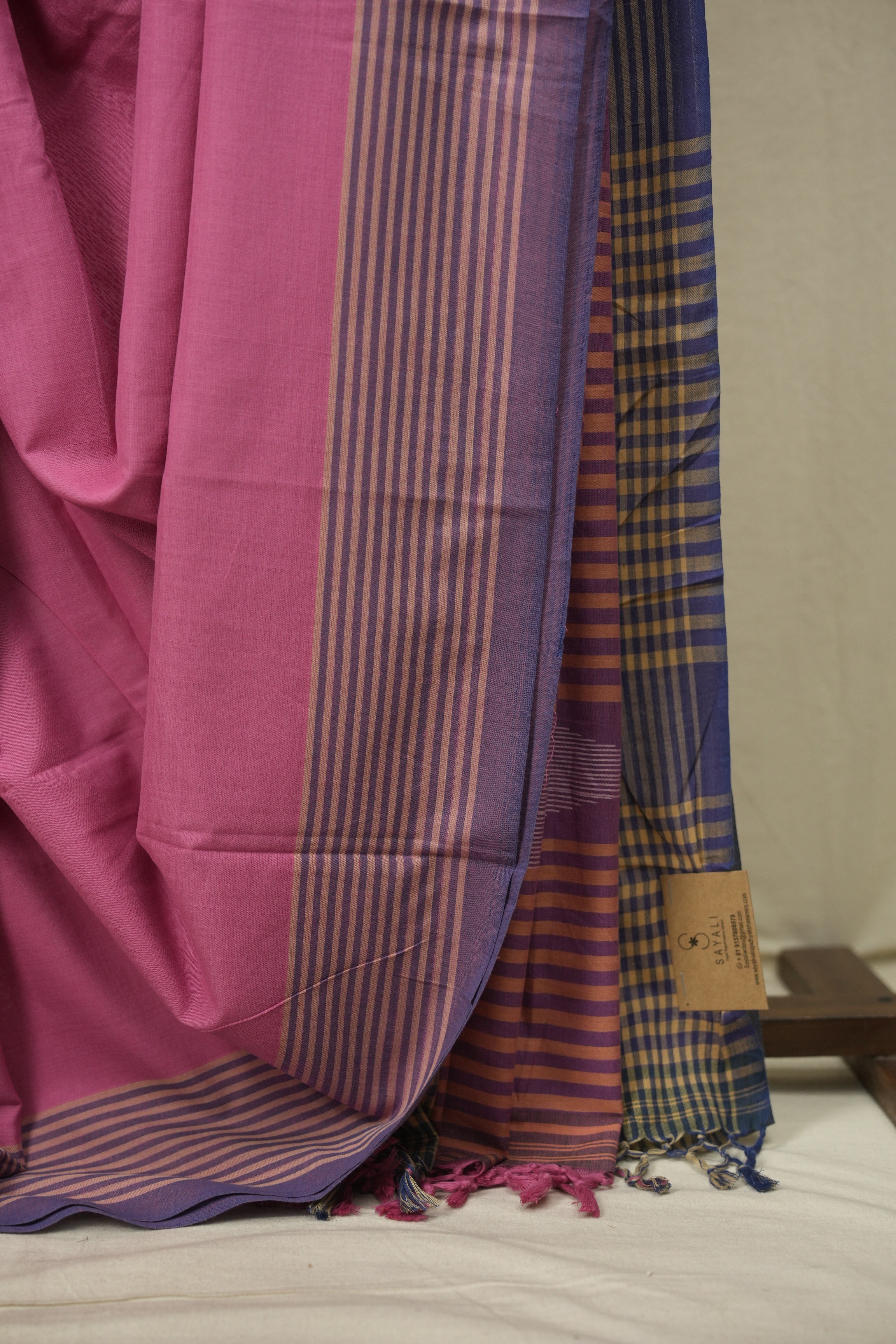Pink Cotton Ilkal Saree - SRPCIS1056