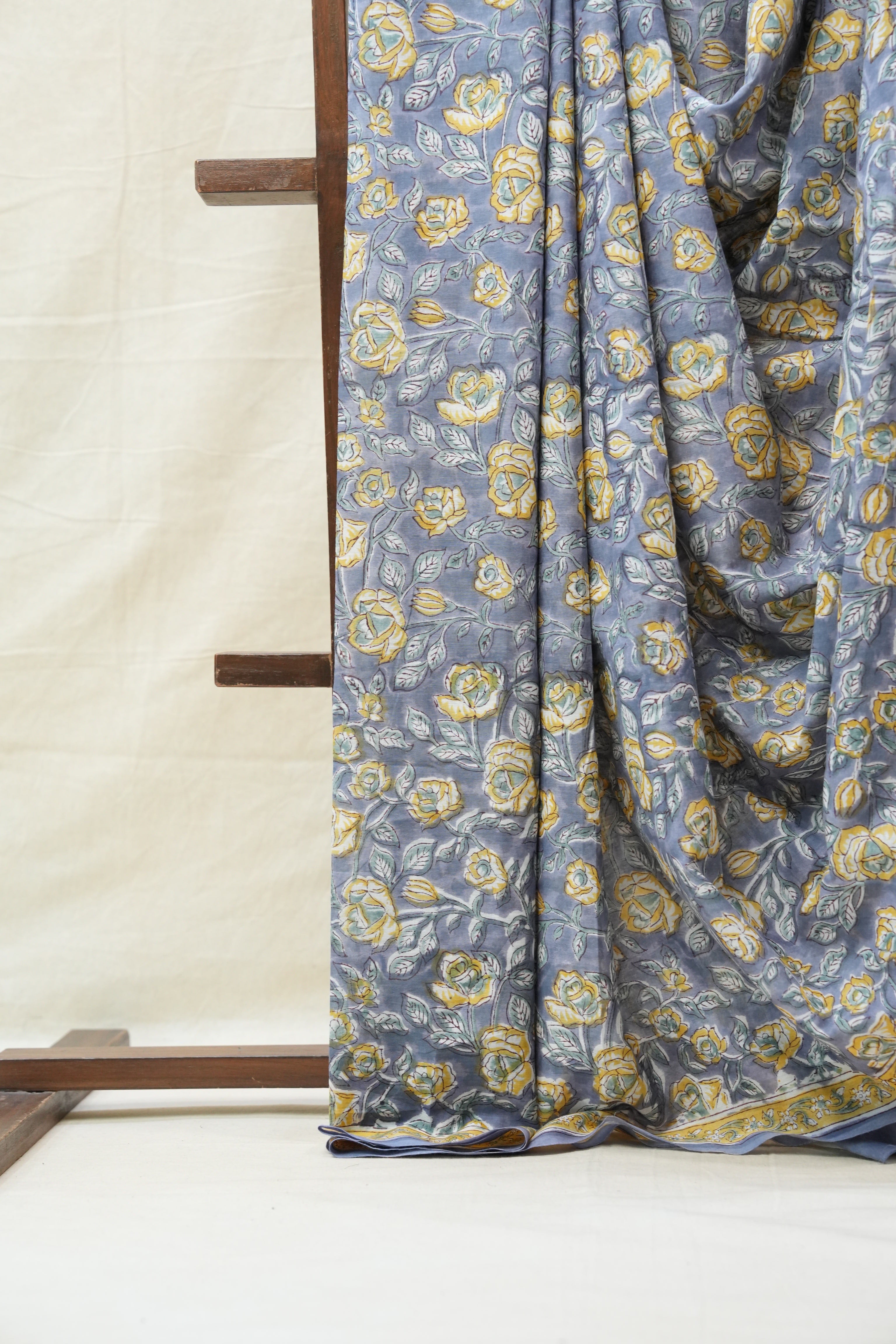 Grey HBP Cotton Saree - SRGCS2718