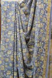 Grey HBP Cotton Saree - SRGCS2718