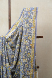 Grey HBP Cotton Saree - SRGCS2718