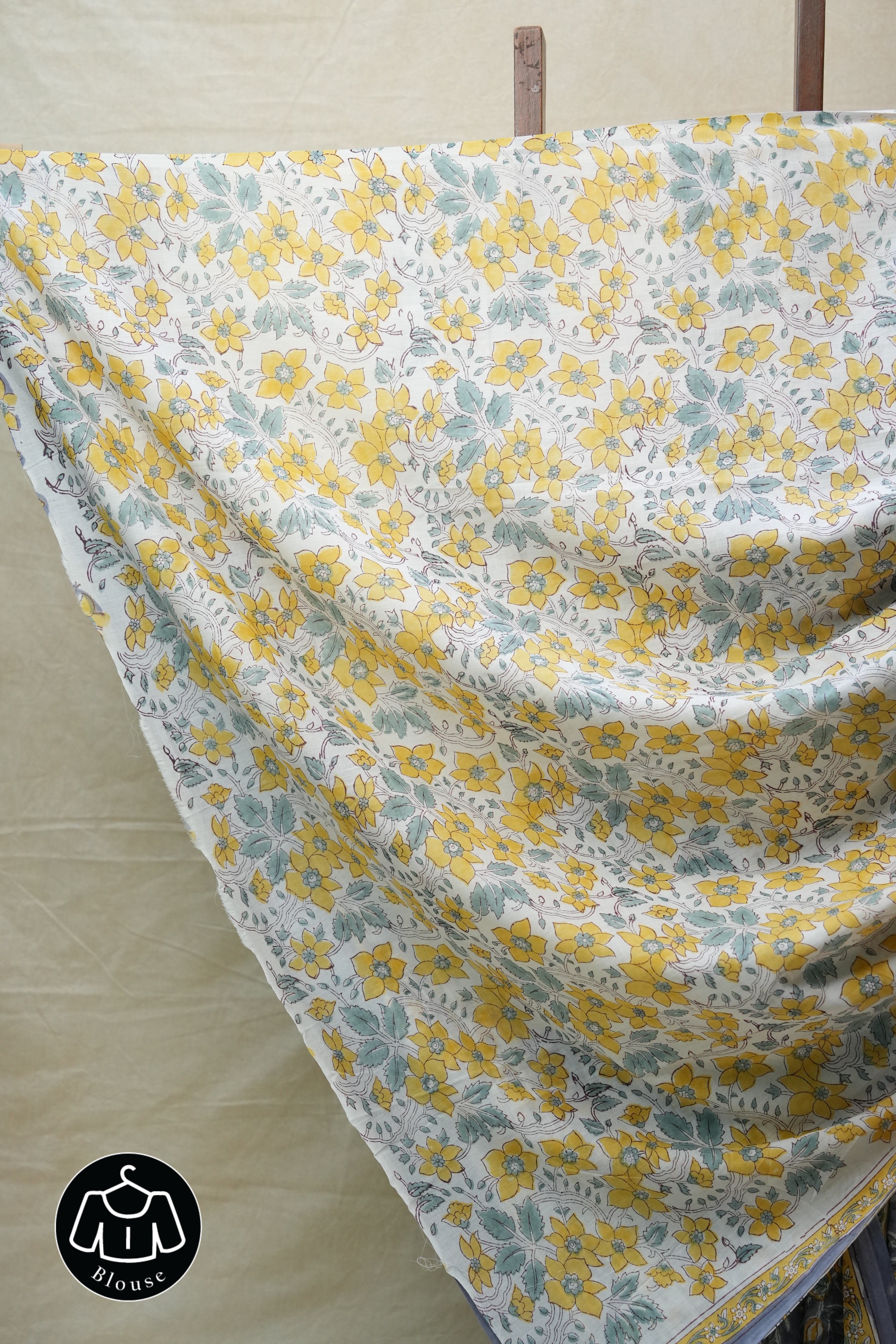 Grey HBP Cotton Saree - SRGCS2718