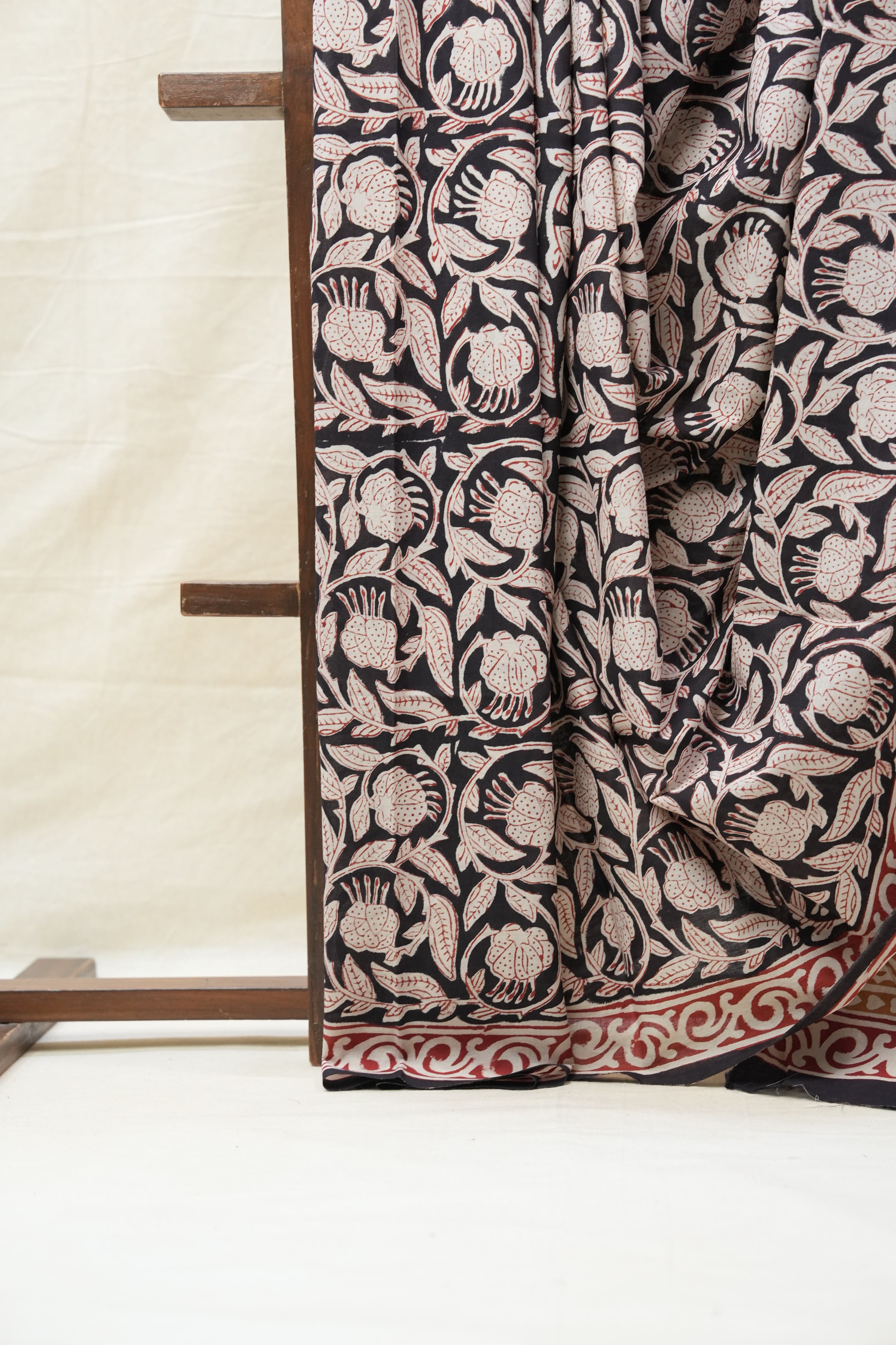 Black HBP Cotton Saree - SRBCS2621