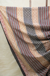 Black HBP Cotton Saree - SRBCS2621