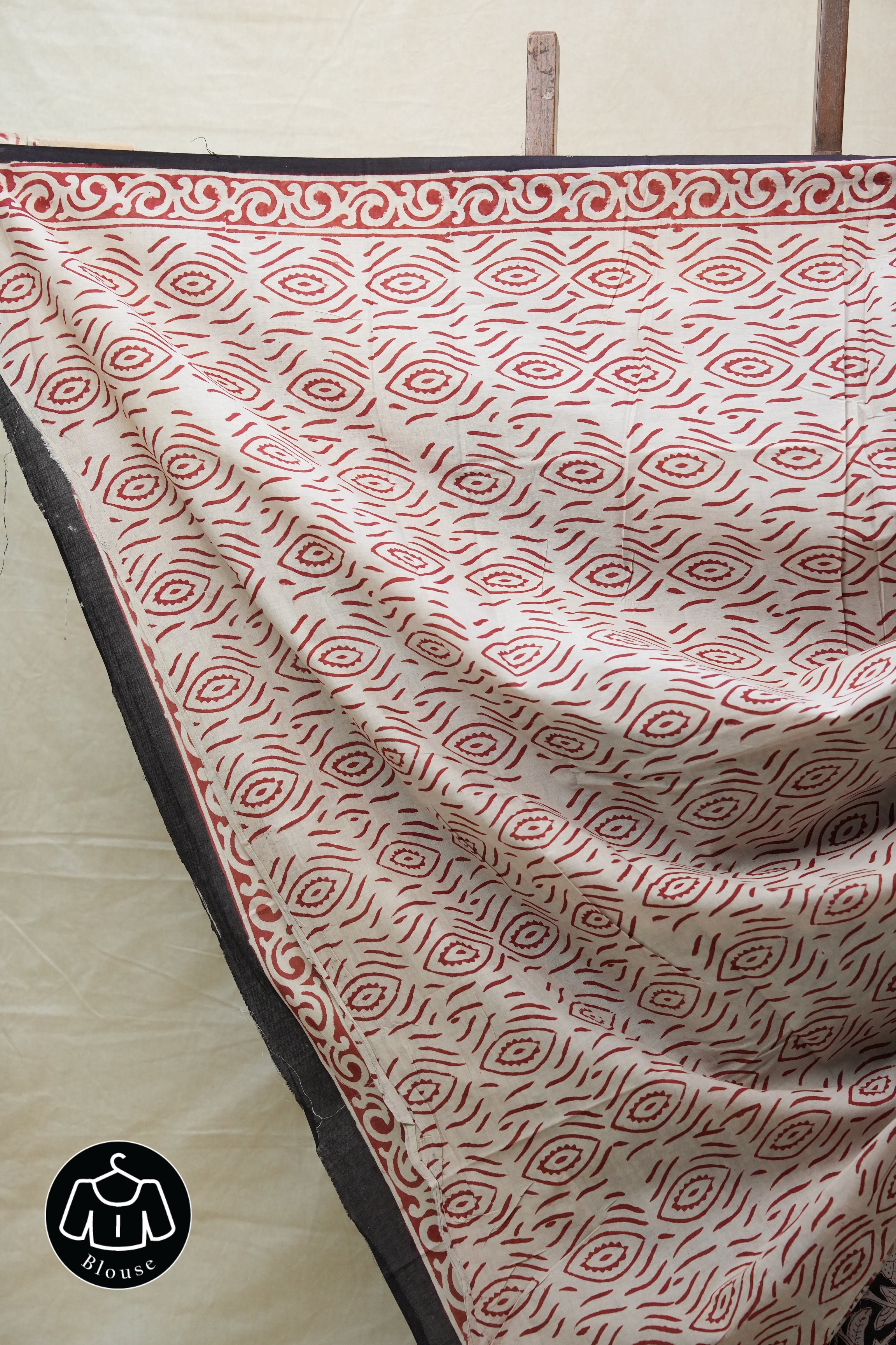 Black HBP Cotton Saree - SRBCS2621