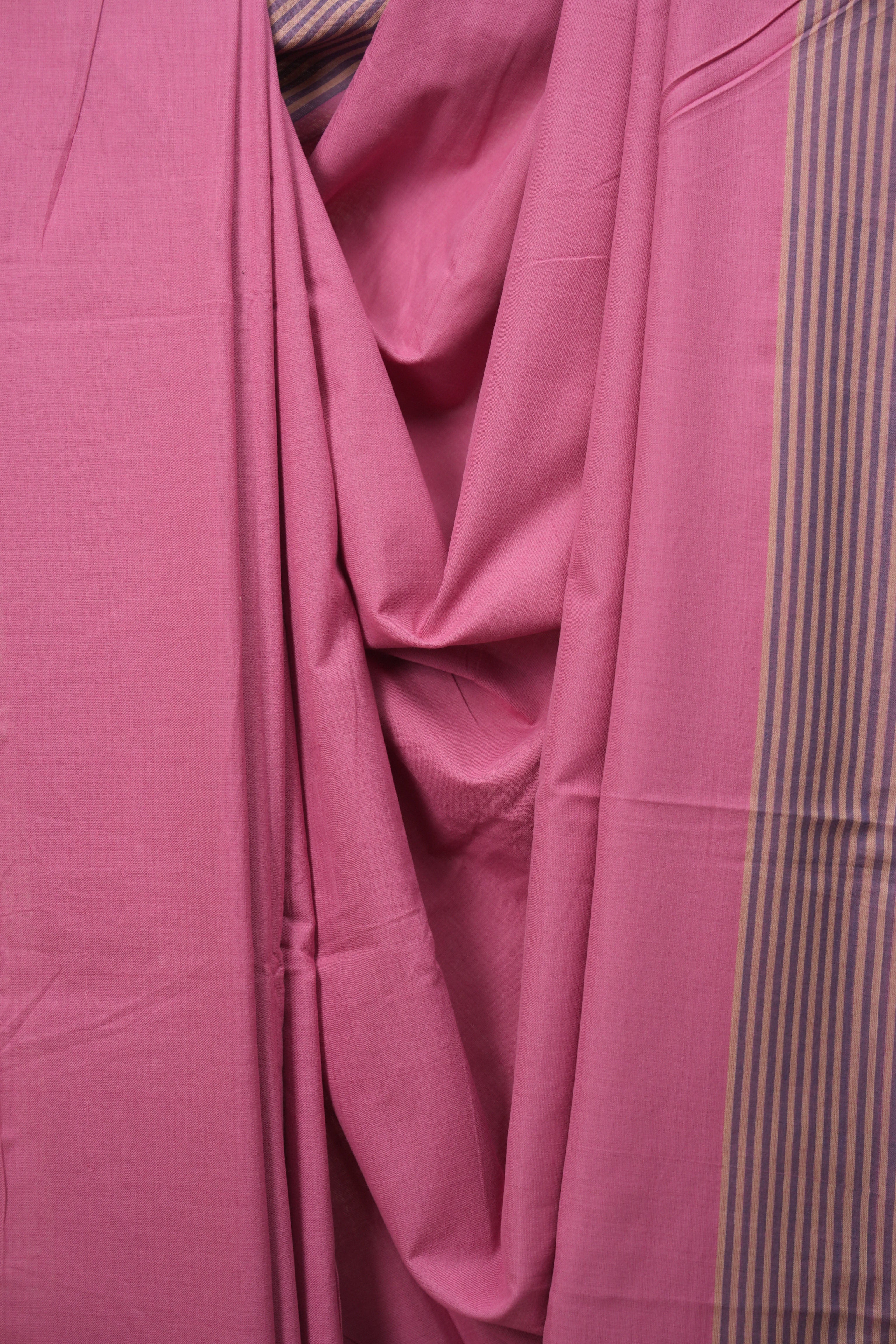 Pink Cotton Ilkal Saree - SRPCIS1056