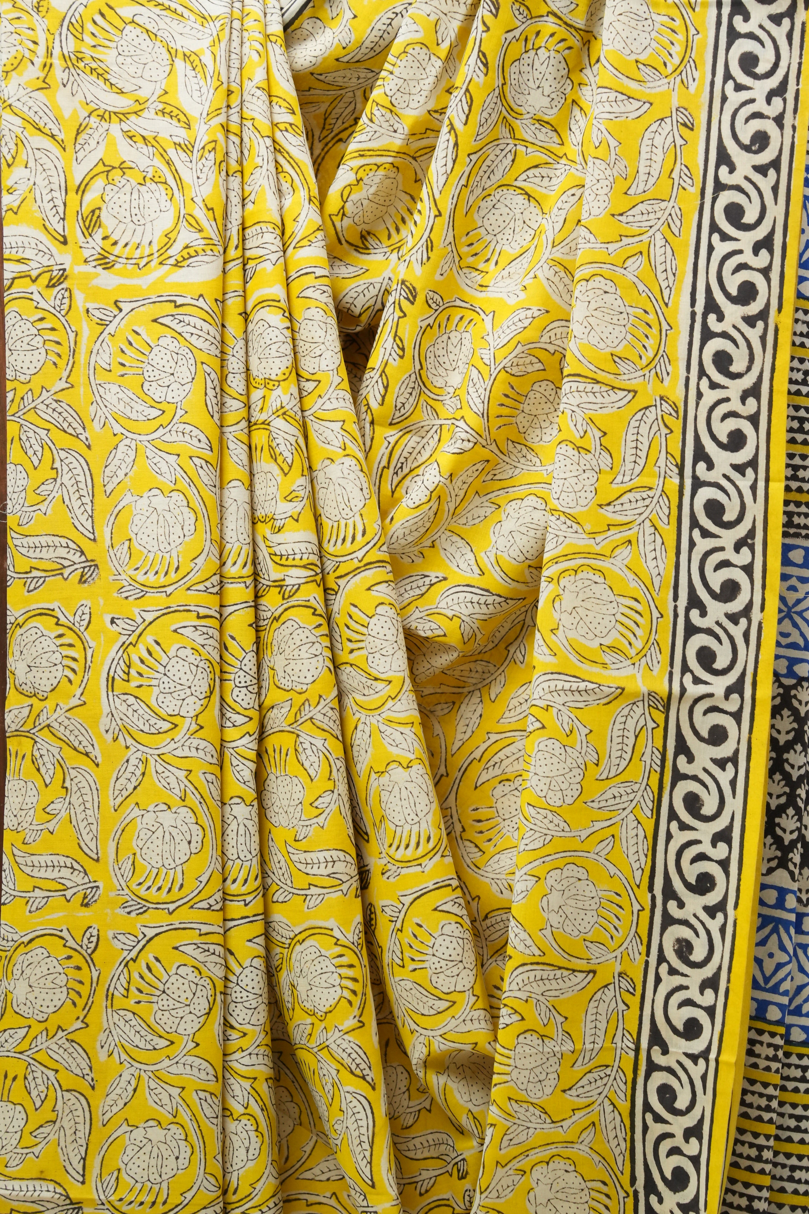 Yellow HBP Cotton Saree - SRYCS2620